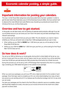 Calendar Postage Guide