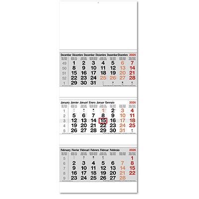 Mega-Tri Pad Shipping Calendar - Red and Black