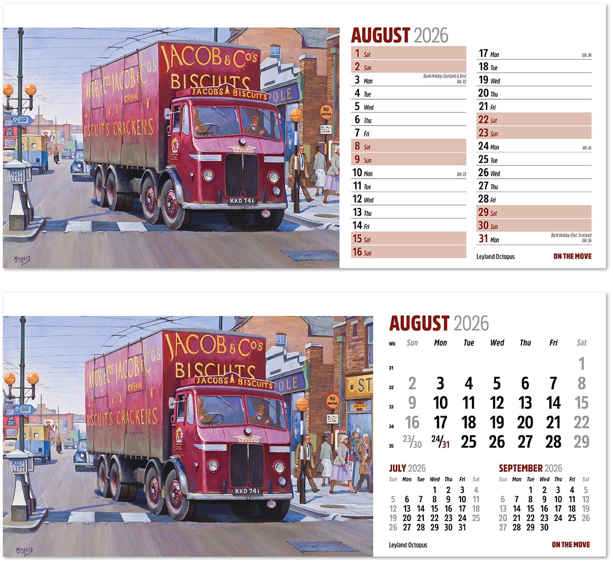On the Move Desk Calendar
