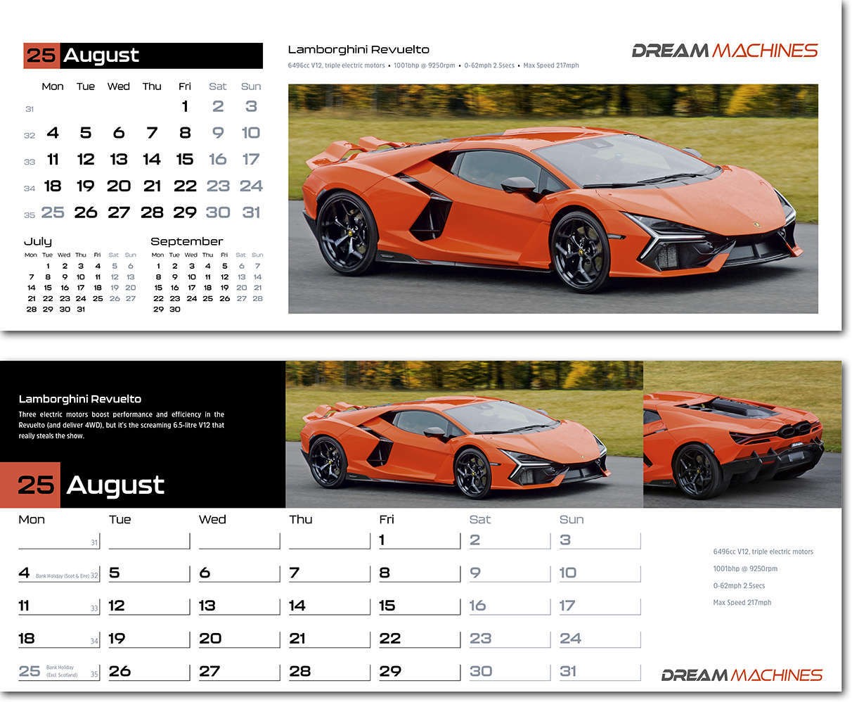 Dream Machines Note Station Desk Calendar