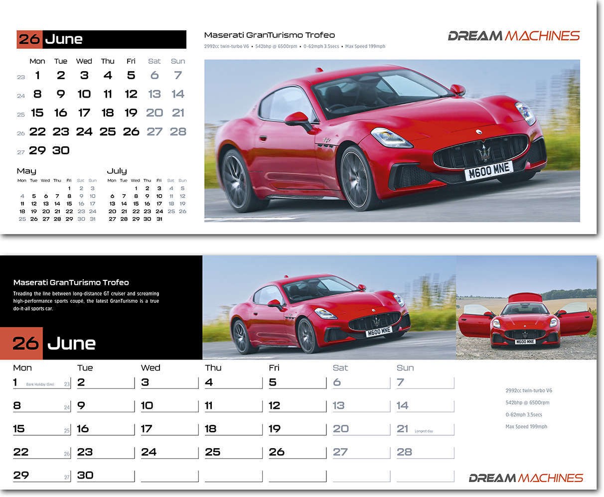 Dream Machines Note Station Desk Calendar