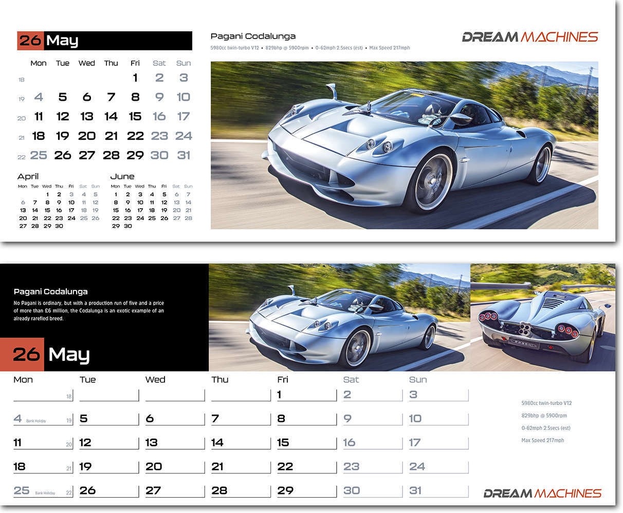 Dream Machines Note Station Desk Calendar