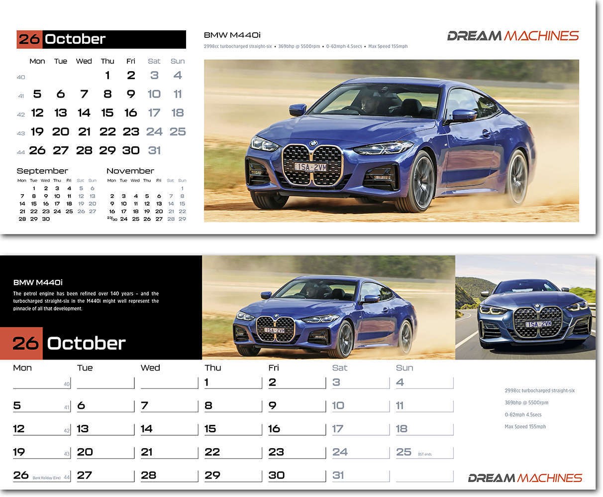 Dream Machines Note Station Desk Calendar