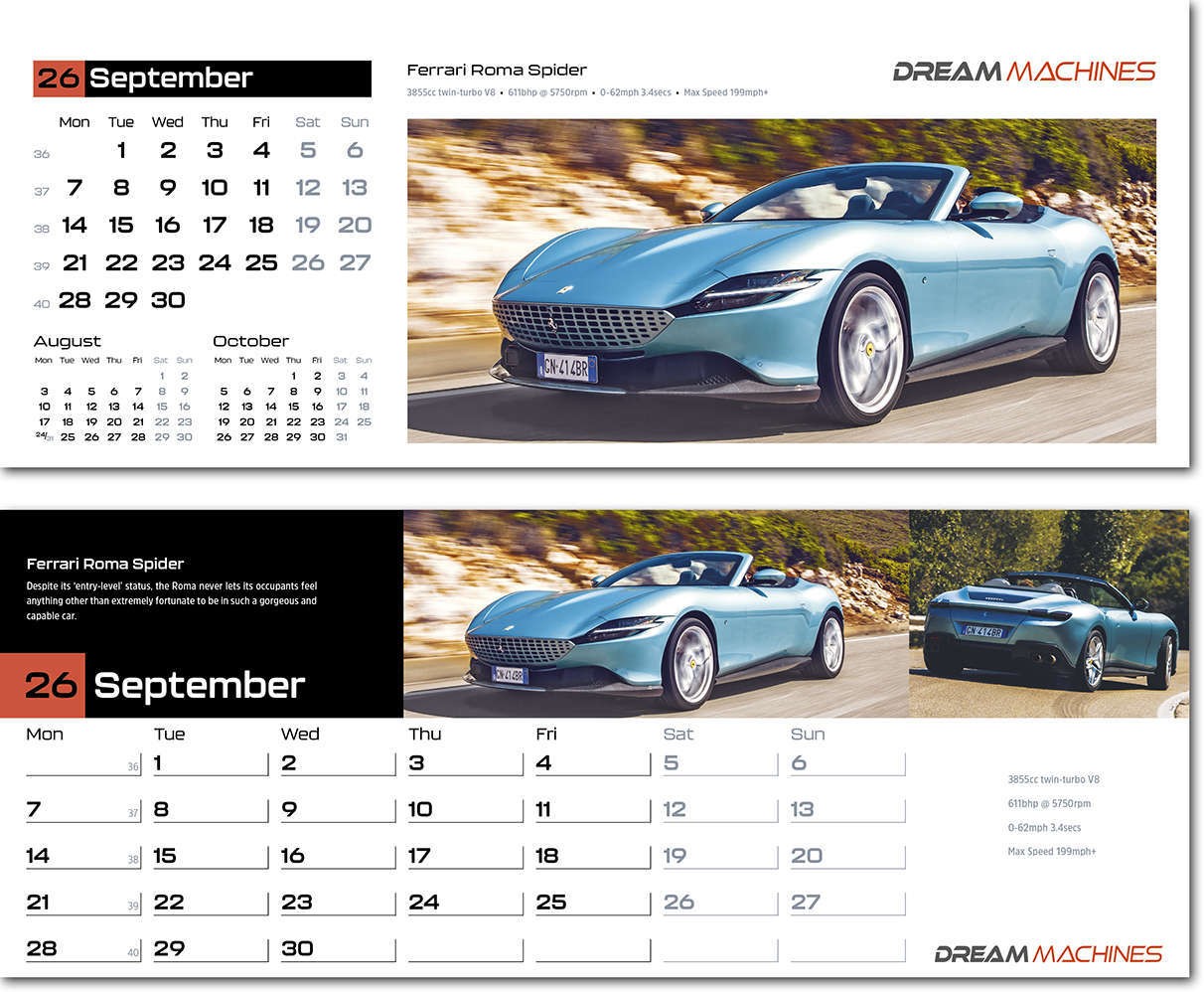 Dream Machines Note Station Desk Calendar