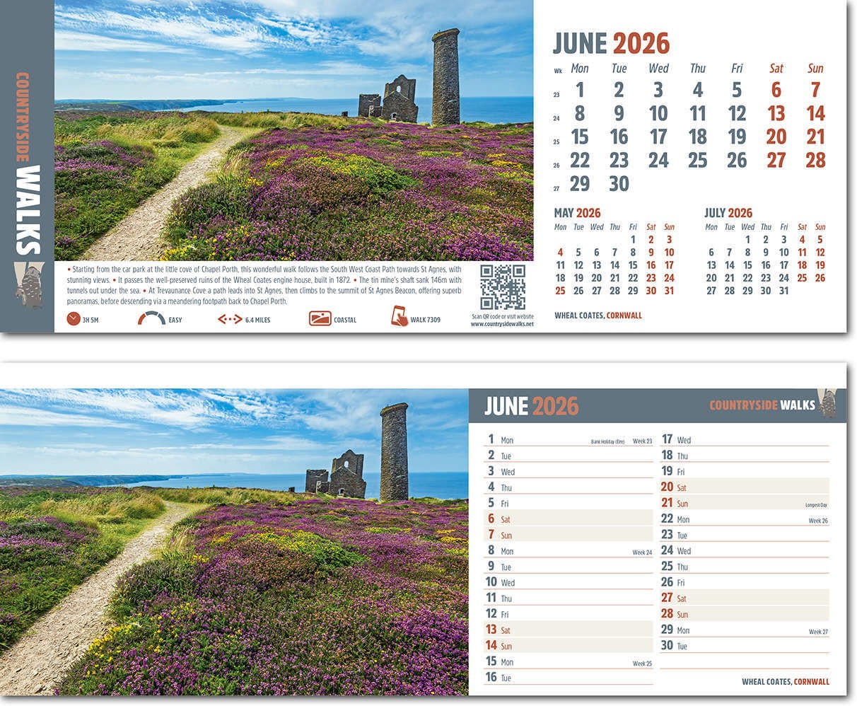 Countryside Walks Note Station Desk Calendar