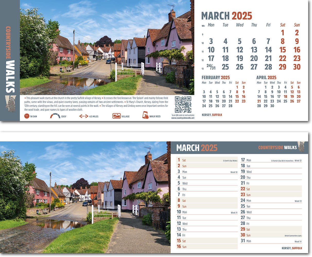 Countryside Walks Note Station Desk Calendar