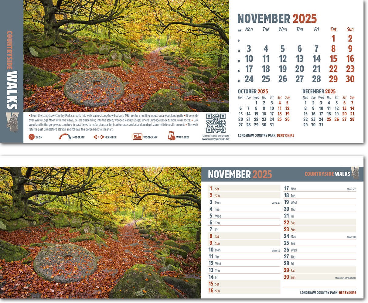 Countryside Walks Note Station Desk Calendar