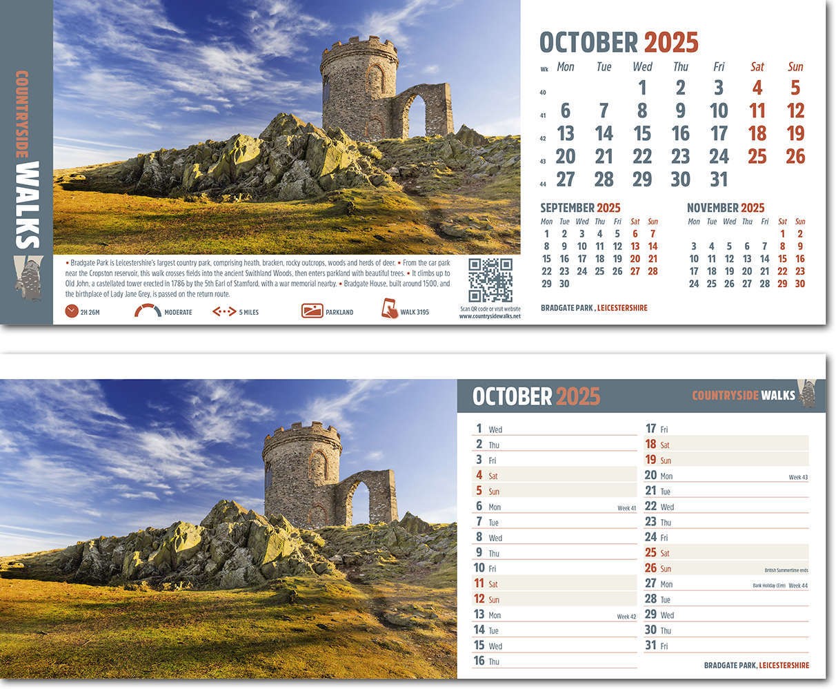 Countryside Walks Note Station Desk Calendar