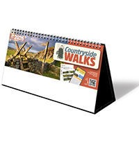 Countryside Walks Premium Lined Easel Desk Calendar