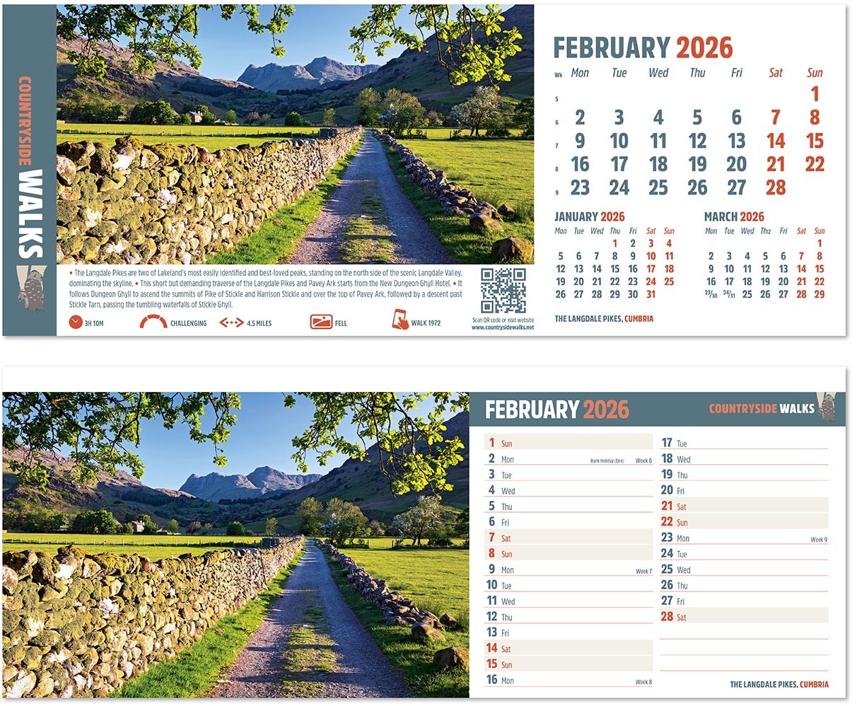 Countryside Walks Desk Calendar