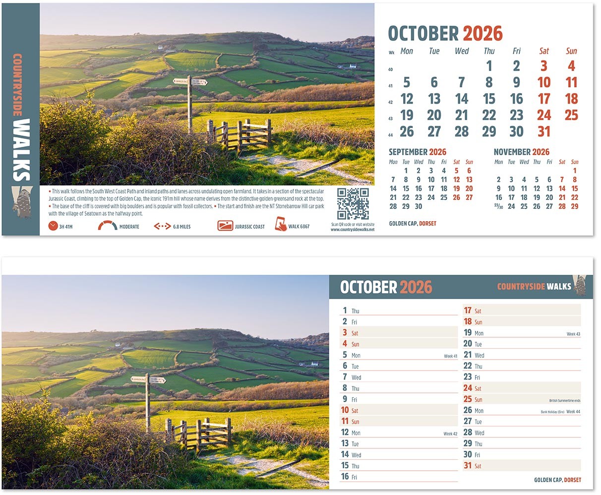 Countryside Walks Desk Calendar