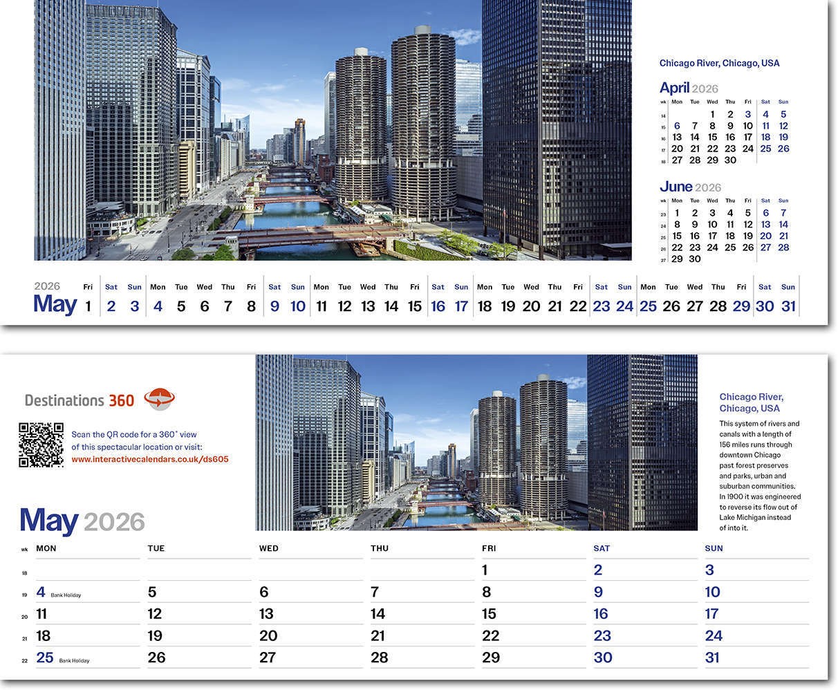 Destinations360 Task Station Desk Calendar