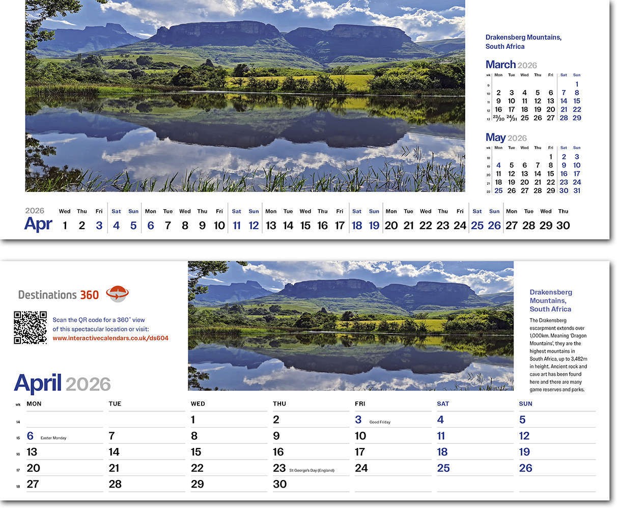 Destinations360 Desk Calendar