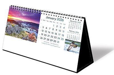 Rural Britain Premium Lined Easel Desk Calendar