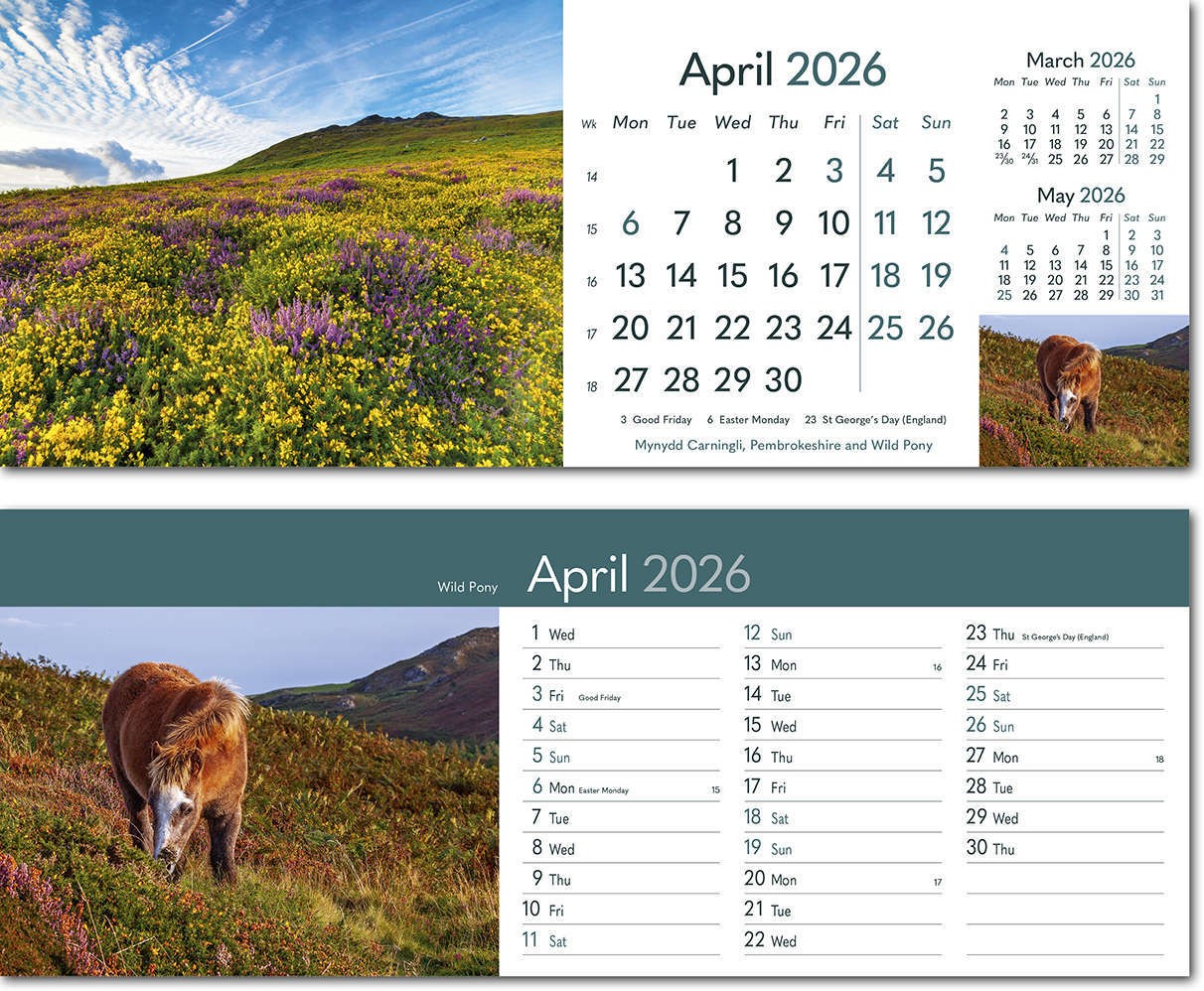 Rural Britain Task Station Desk Calendar