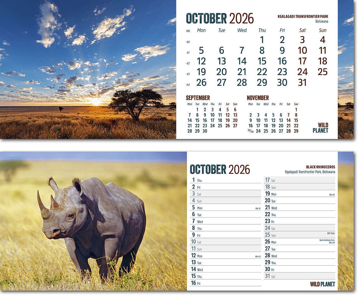 Wild Planet Desk Calendar