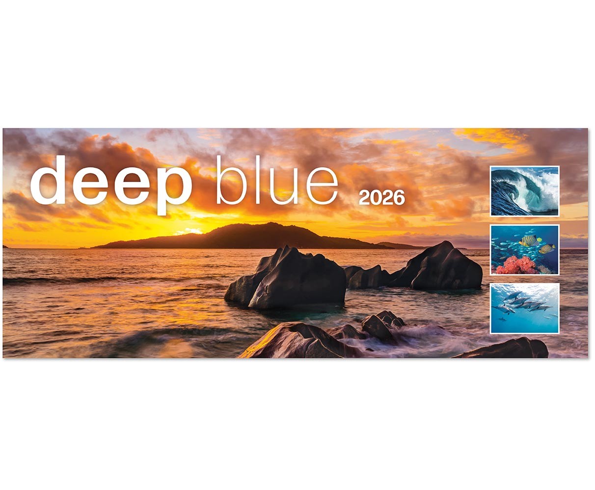 Deep Blue Desk Calendar