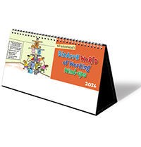 Bizarre World of Working Wind Ups Premium Lined Easel Desk Calendar