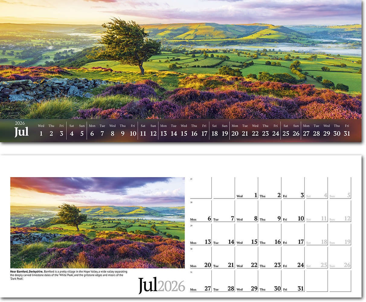 Wild Britain Premium Lined Easel Desk Calendar