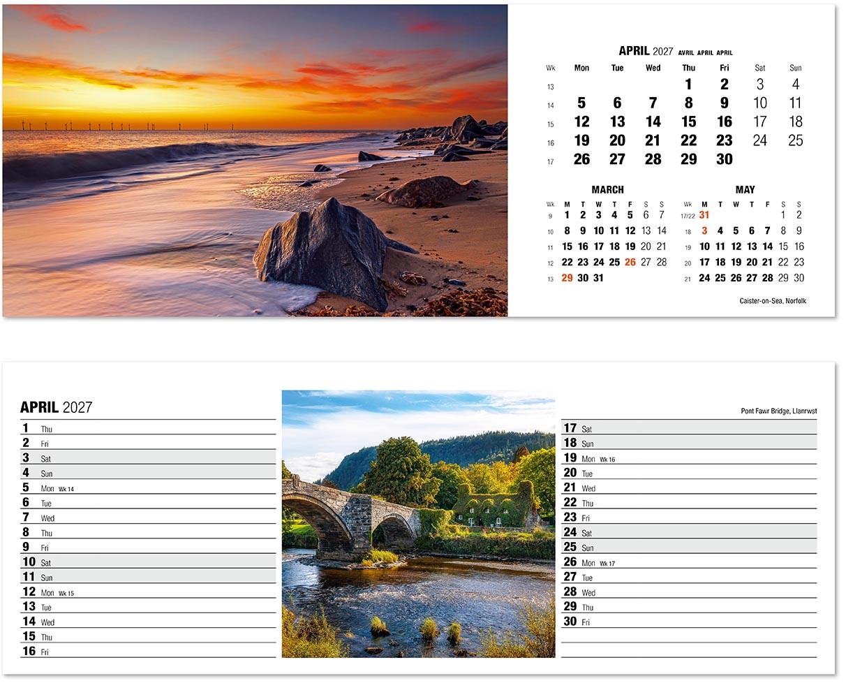 Britain in View Desk Calendar
