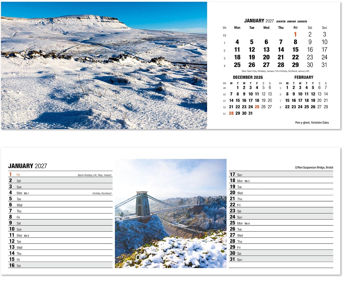 Britain in View Desk Calendar