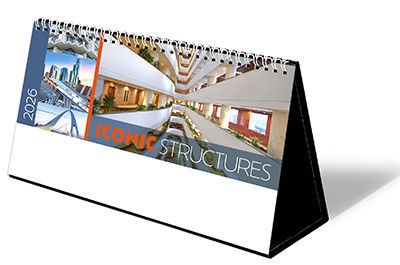 Iconic Structures Premium Lined Easel Desk Calendar