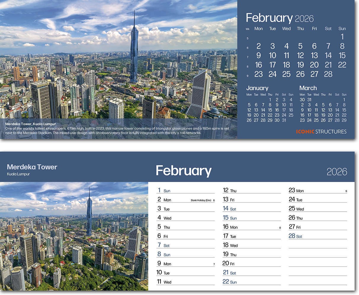Iconic Structures Desk Calendar