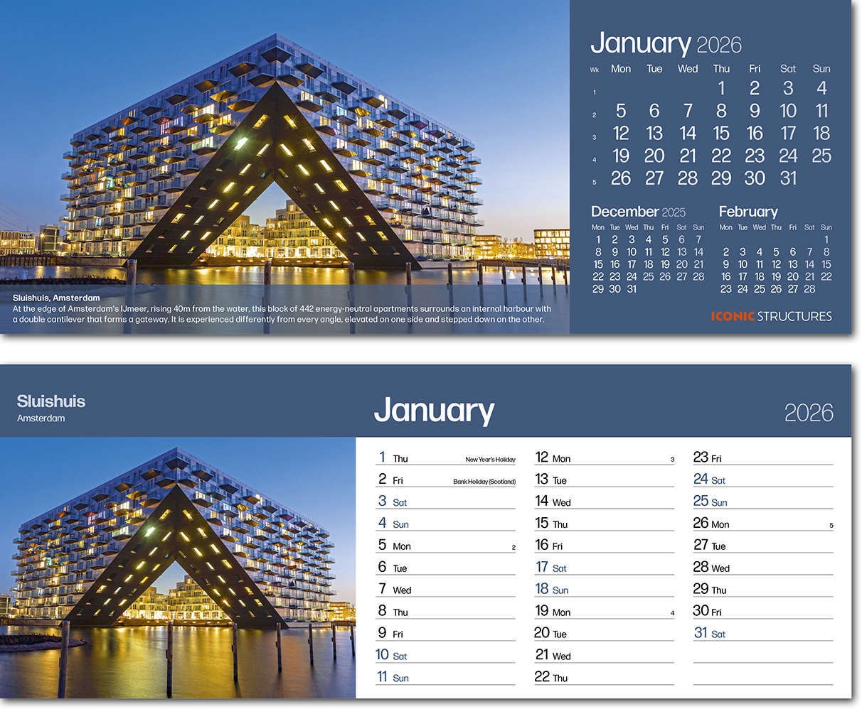 Iconic Structures Desk Calendar