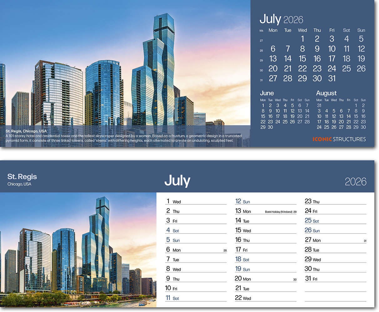 Iconic Structures Desk Calendar