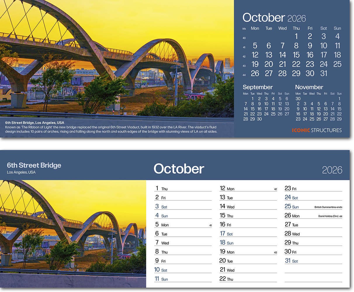 Iconic Structures Desk Calendar