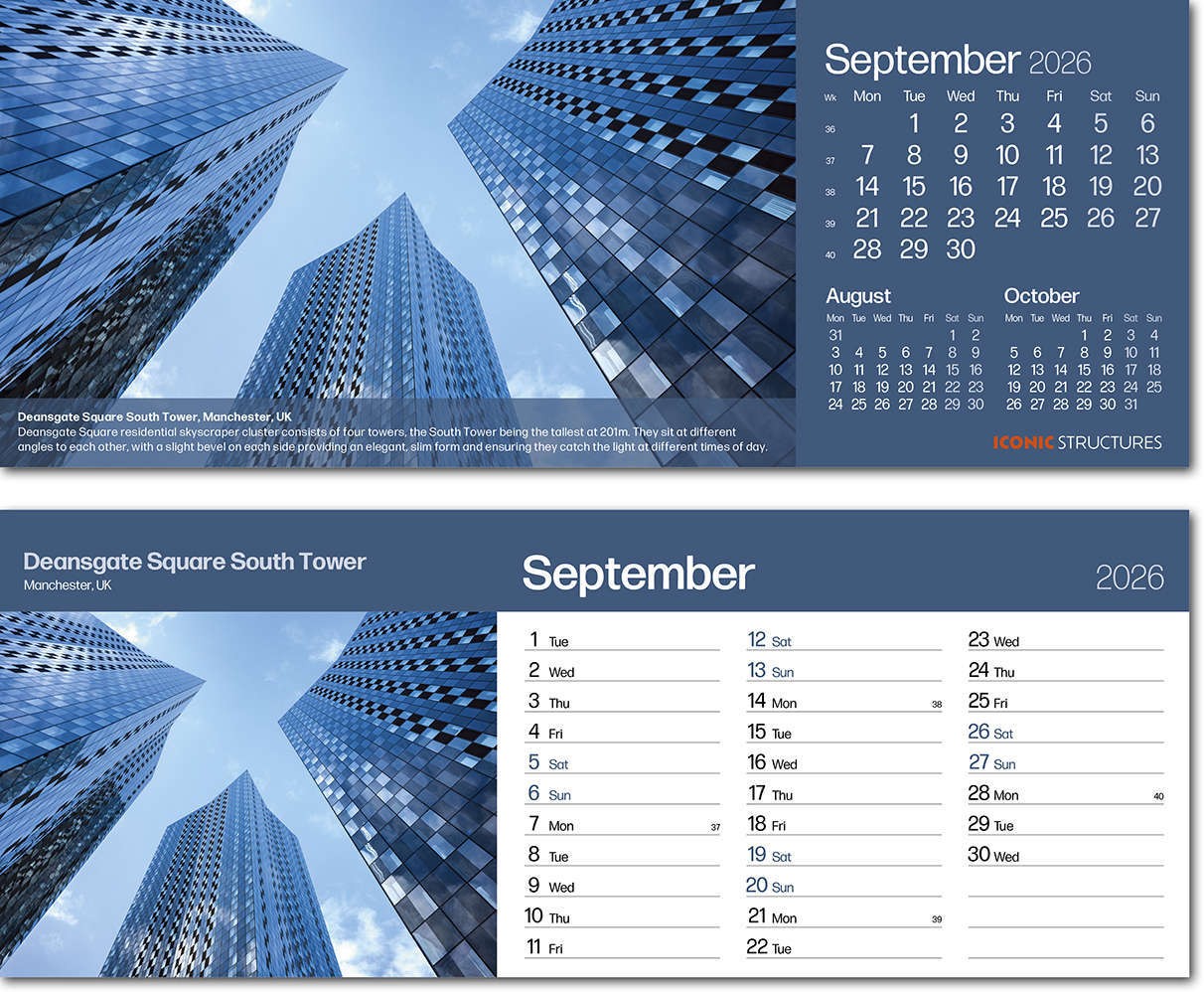 Iconic Structures Desk Calendar