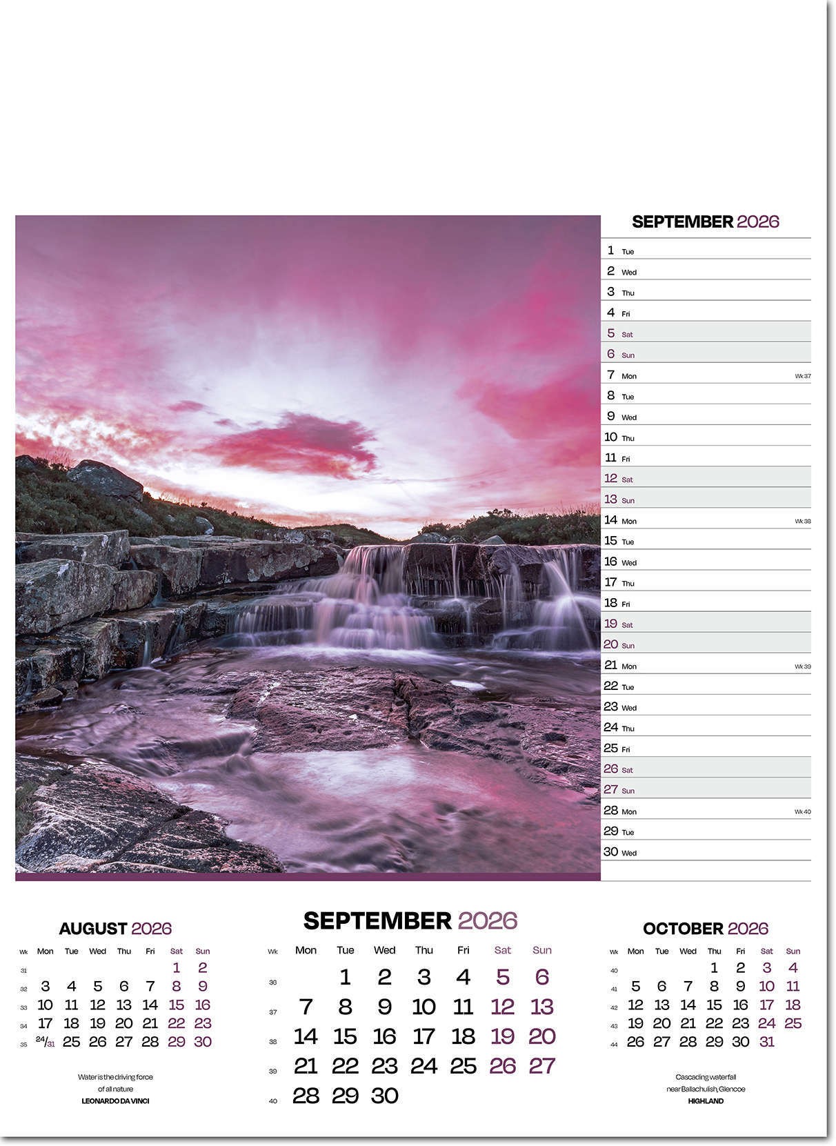 Moods of Nature Calendar