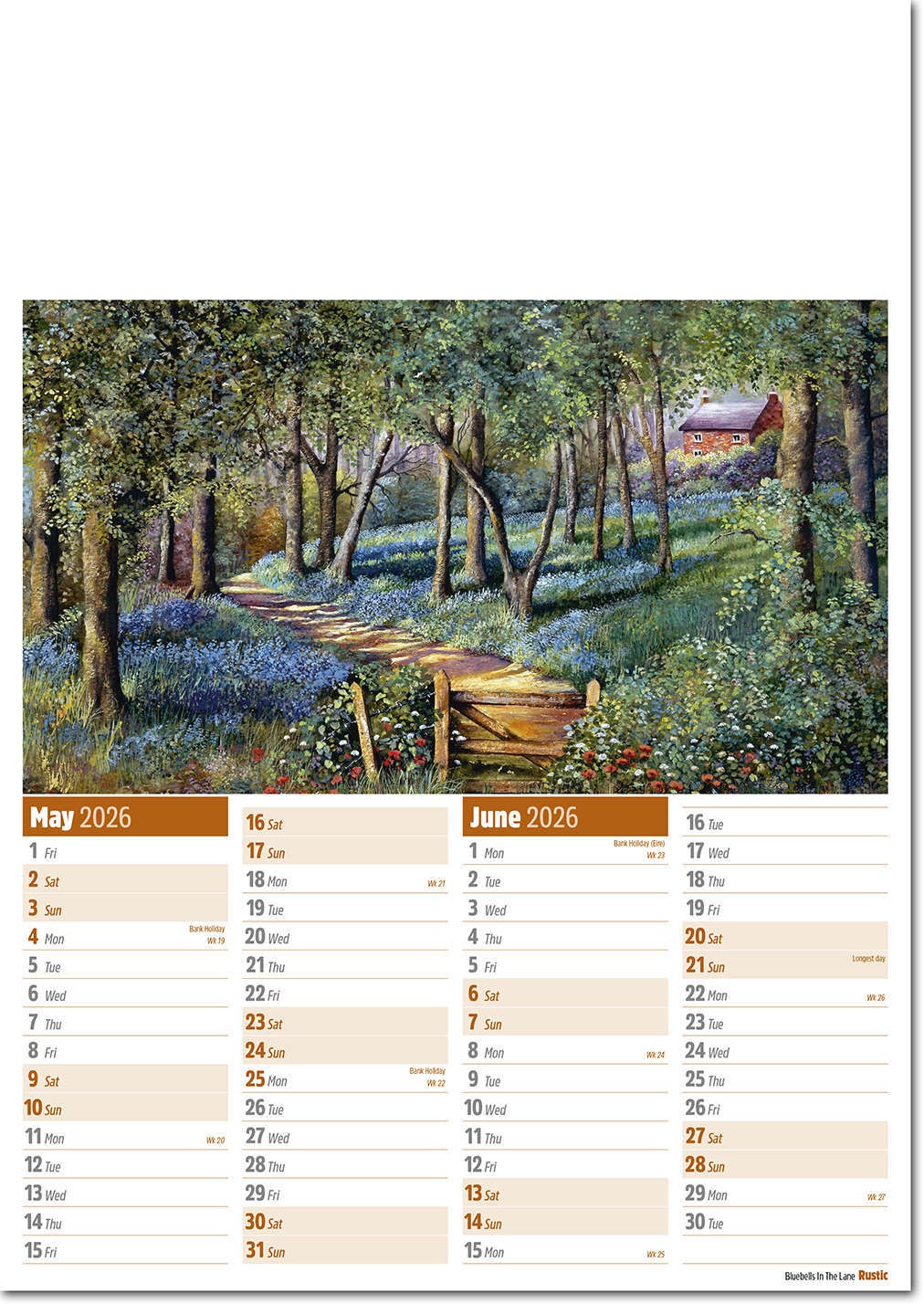 Rustic Calendar