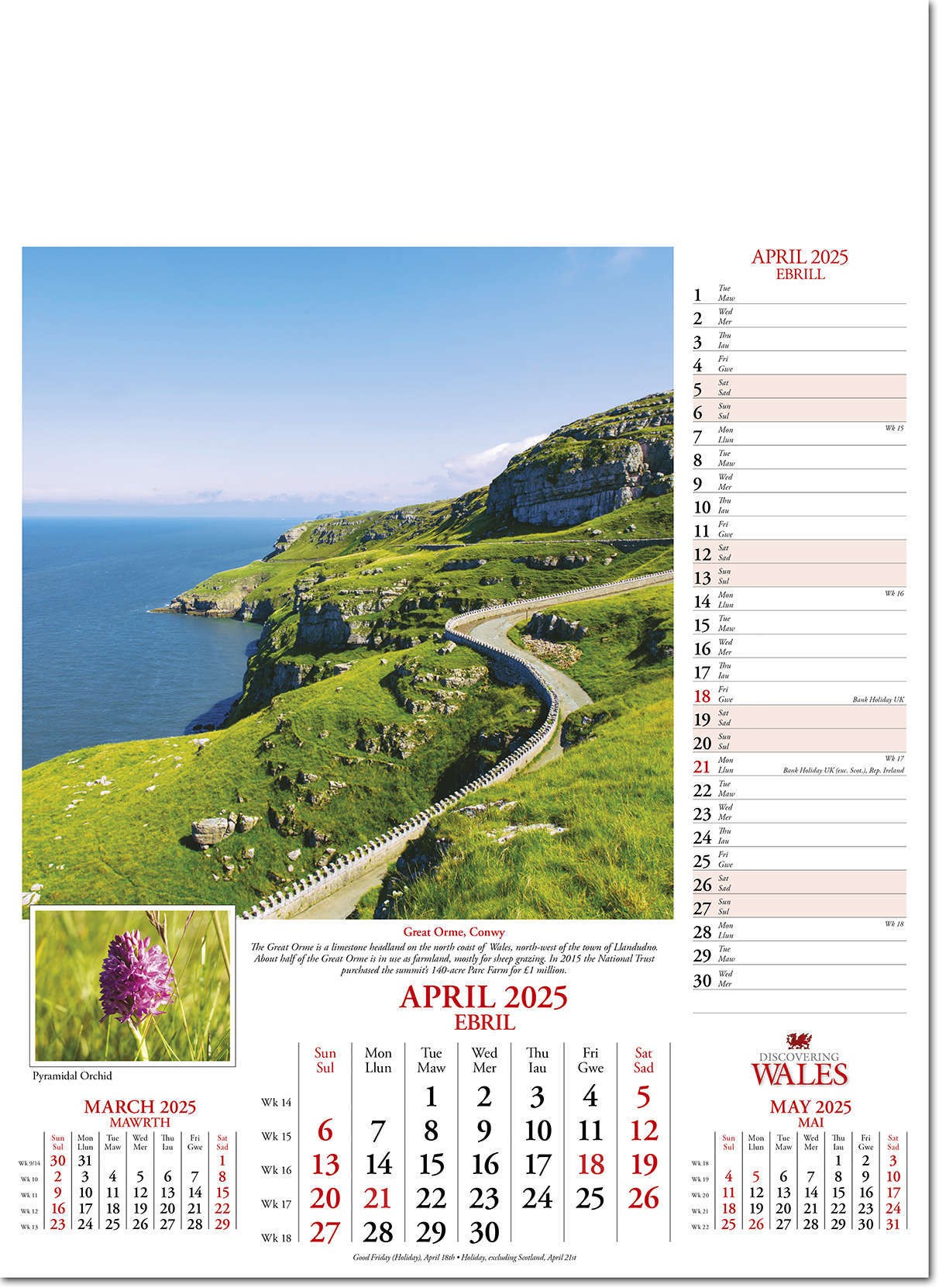 Discovering Wales Calendar