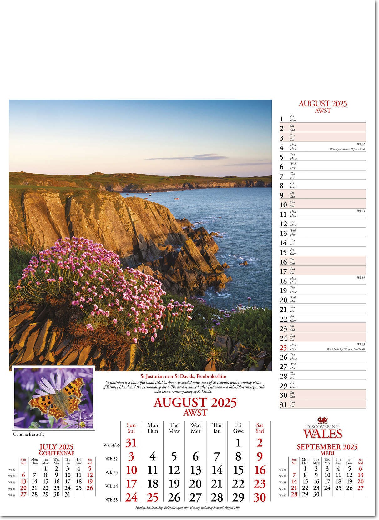 Discovering Wales Calendar