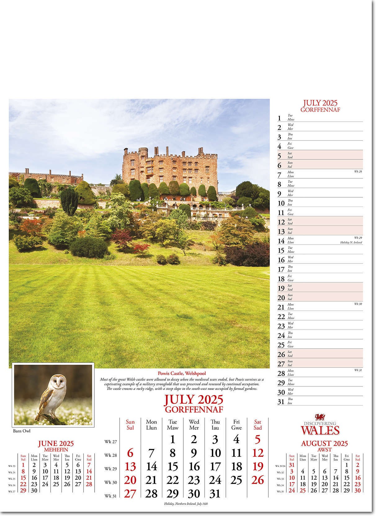 Discovering Wales Calendar