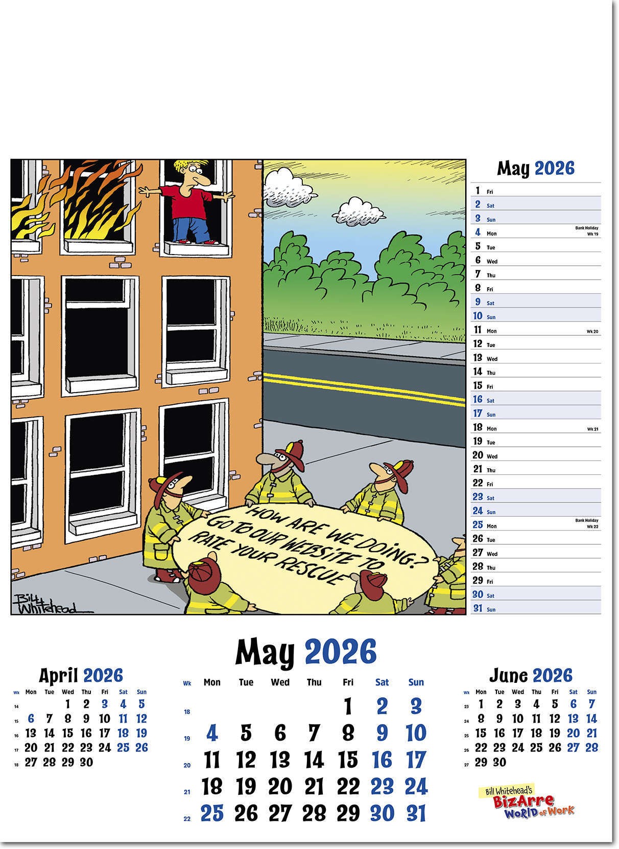 Bizarre World of Work Wall Calendar