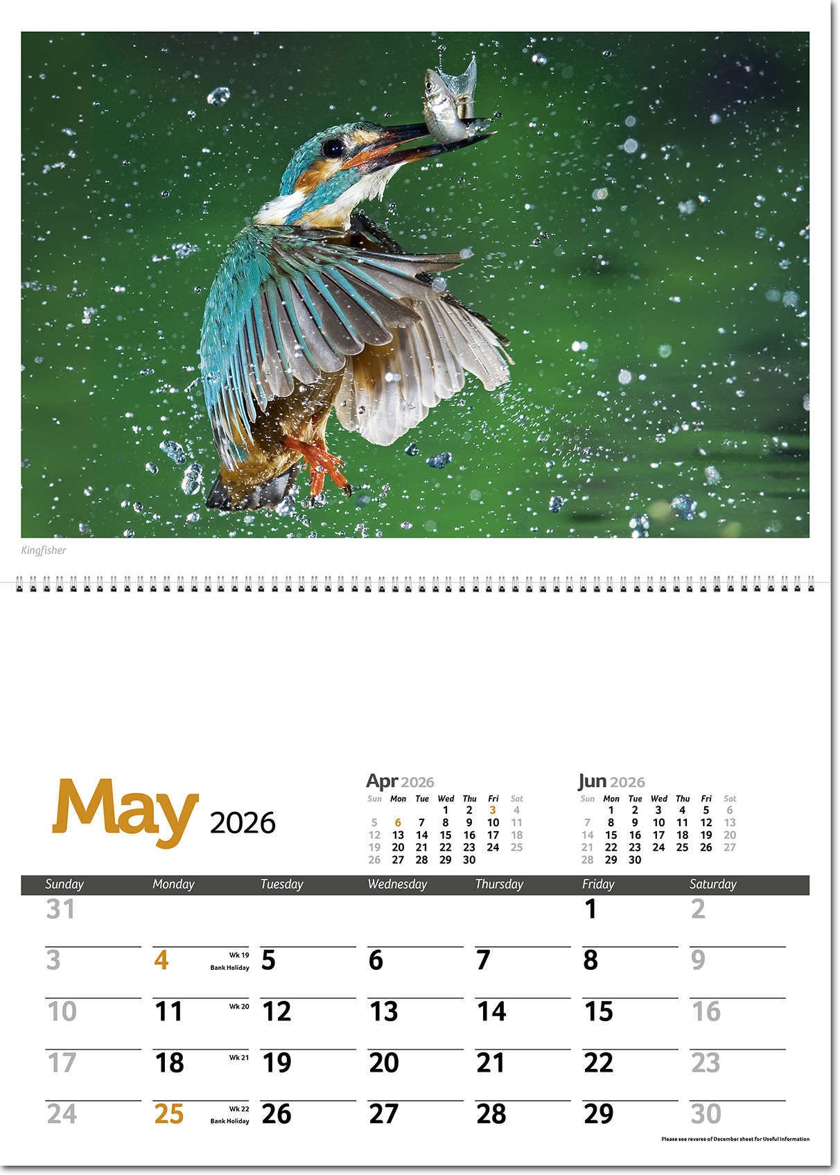 Wildlife in Britain Postage Saver Calendar