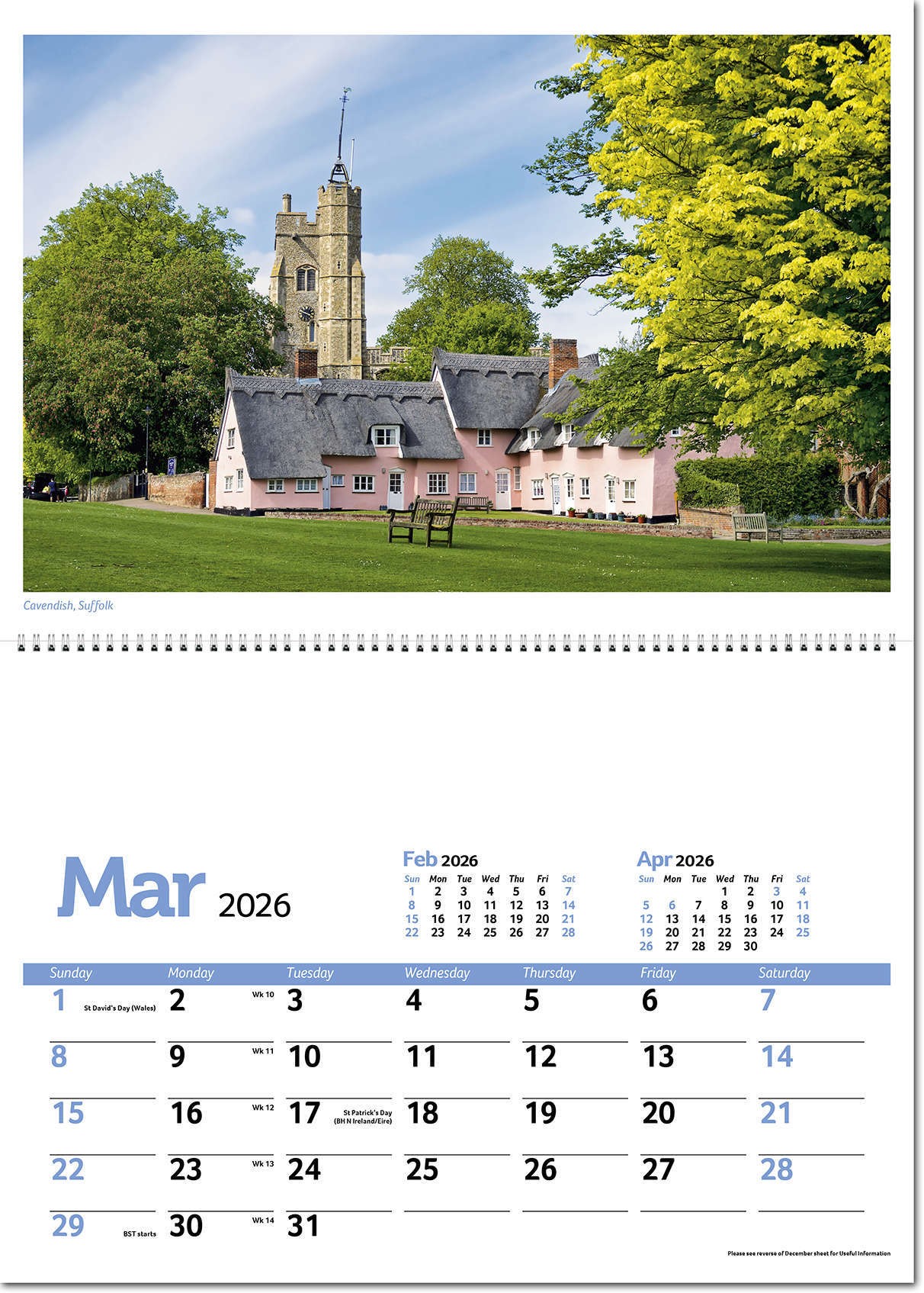 Beautiful Britain Postage Saver Calendar