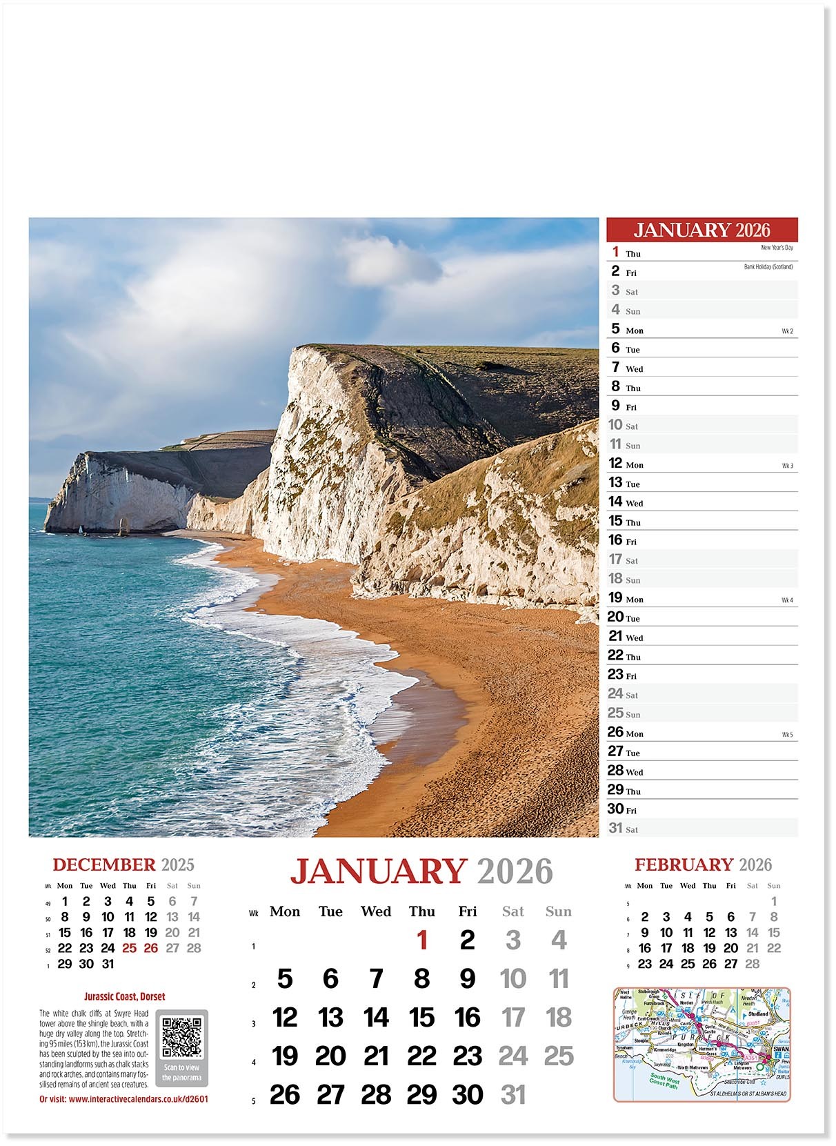 Discover Britain Wall Calendar