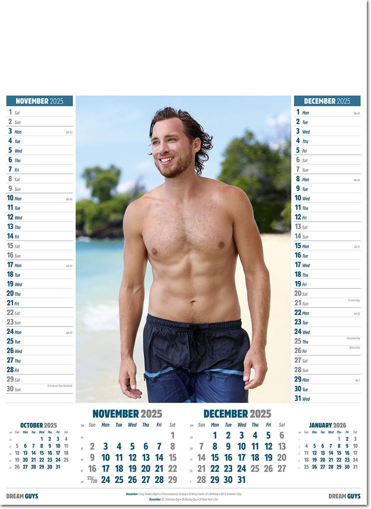 Dream Guys Calendar