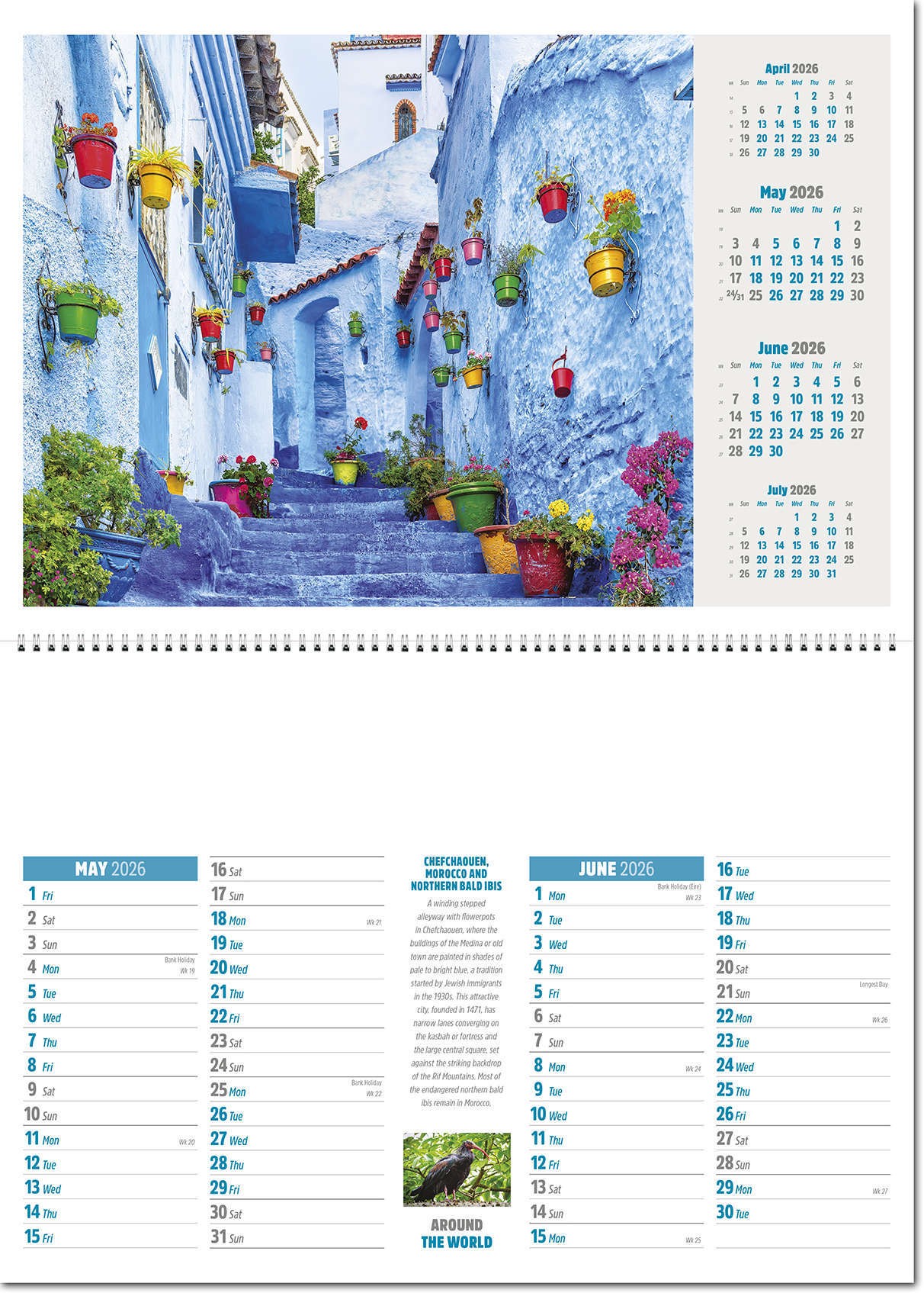 Around the World Postage Saver Calendar