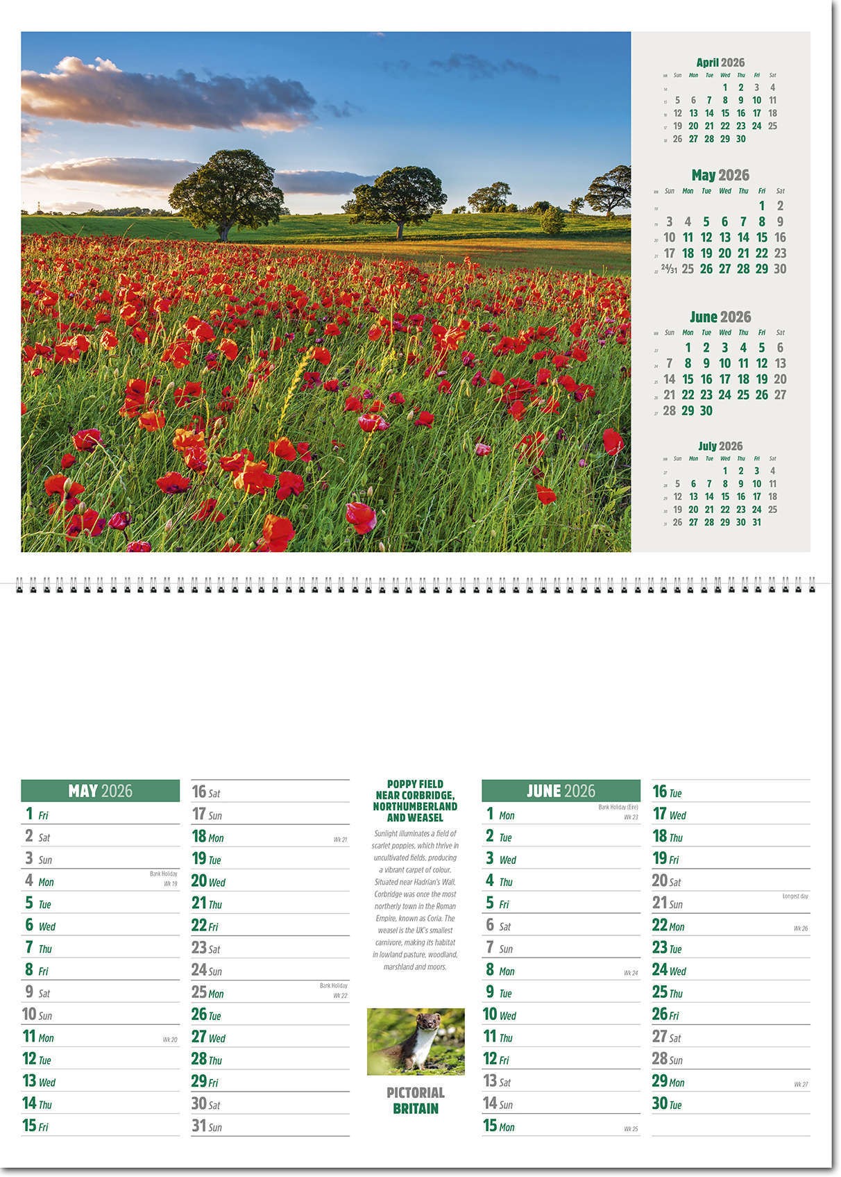 Pictorial Britain Postage Saver Calendar