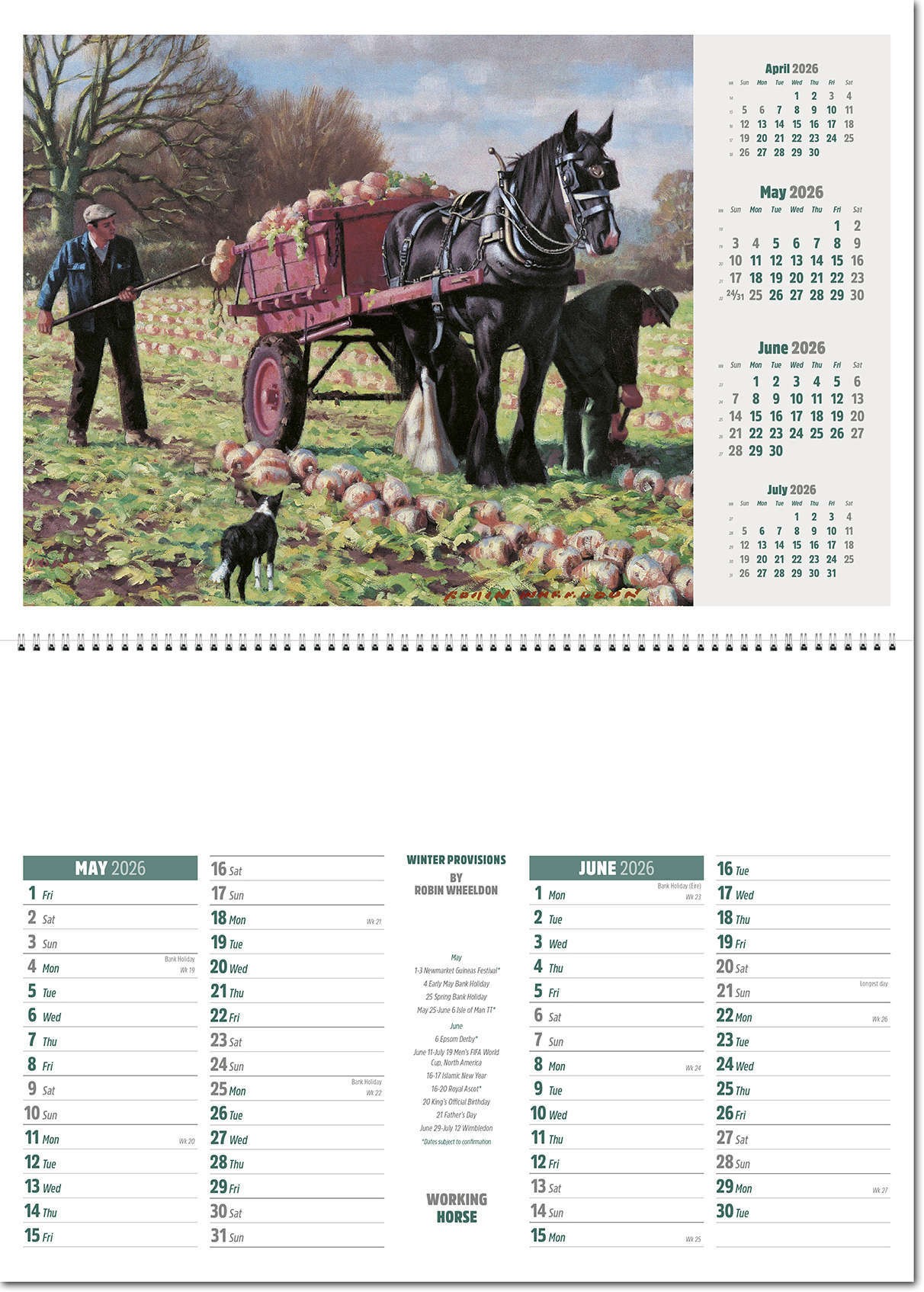 Working Horse Postage Saver Calendar