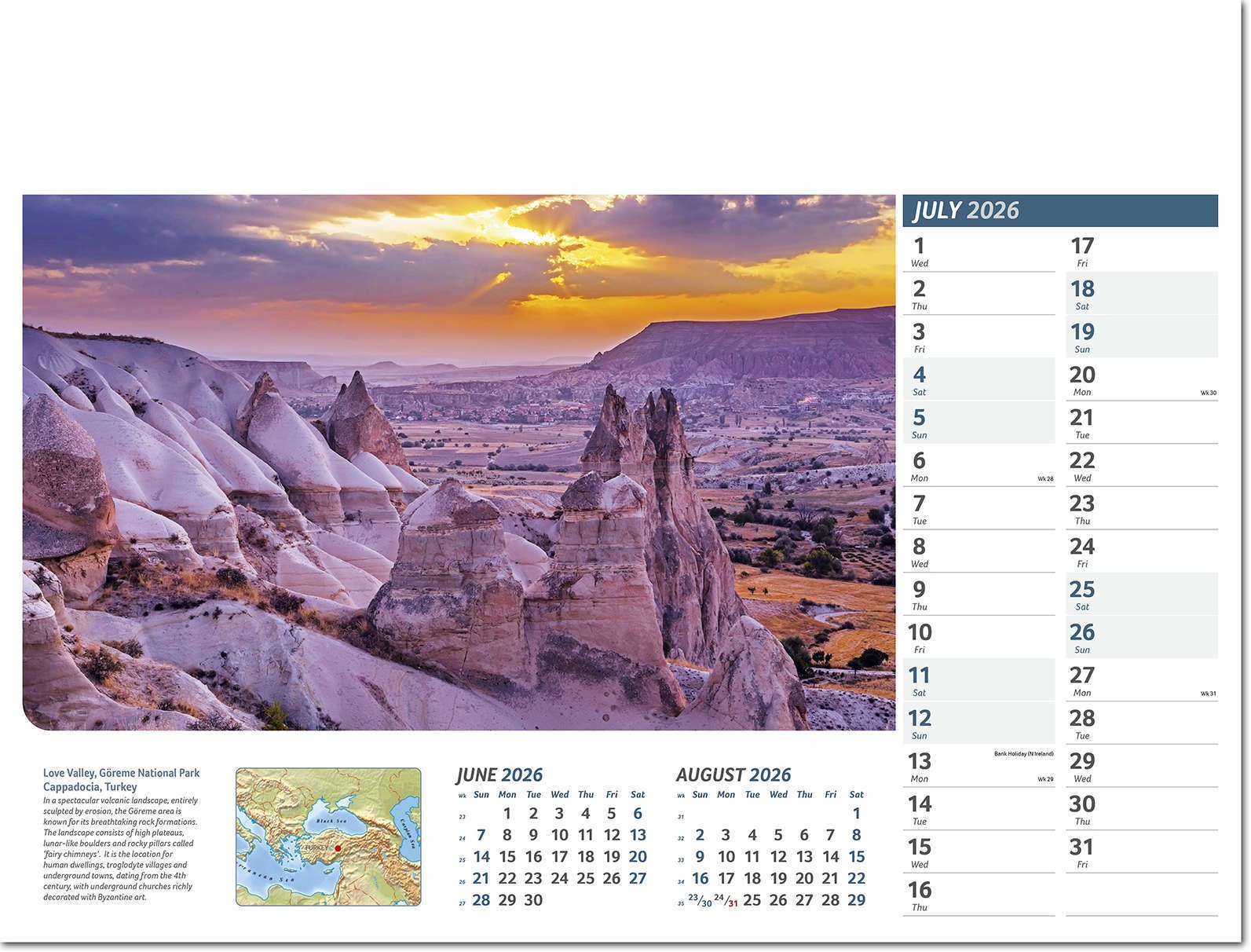 Destinations Wall Calendar