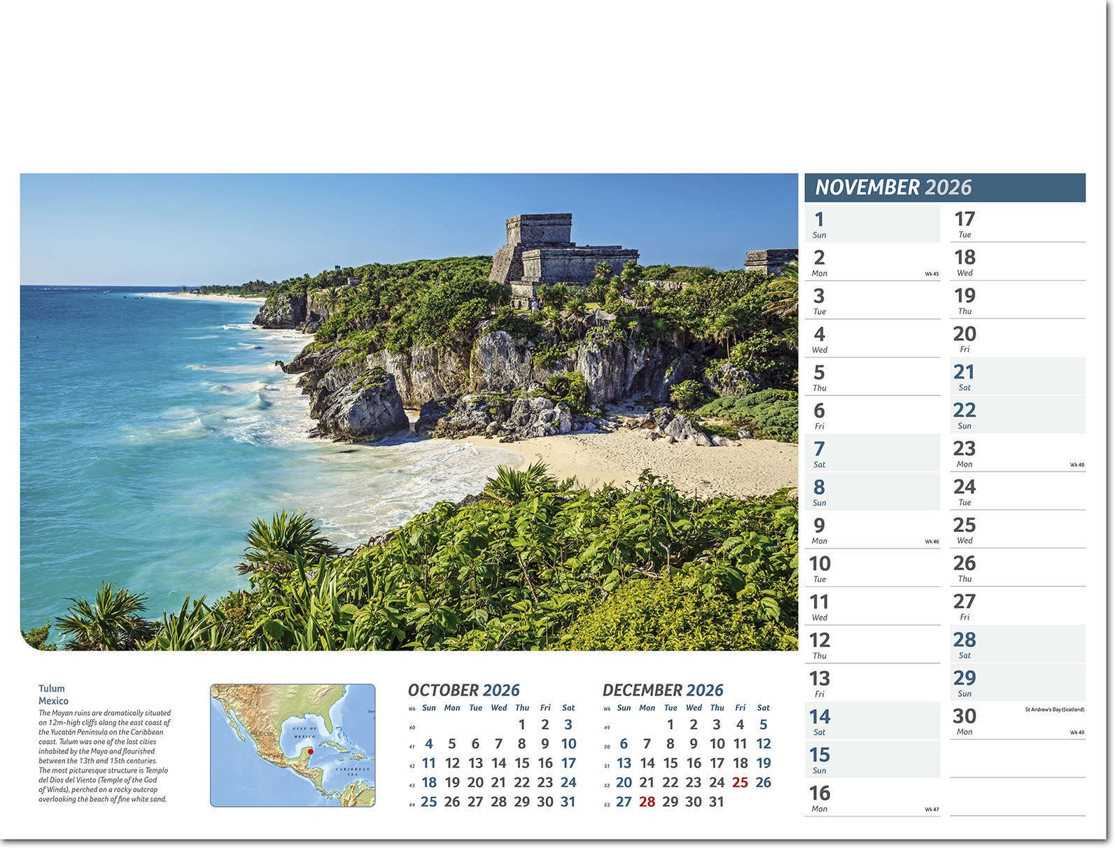 Destinations Wall Calendar