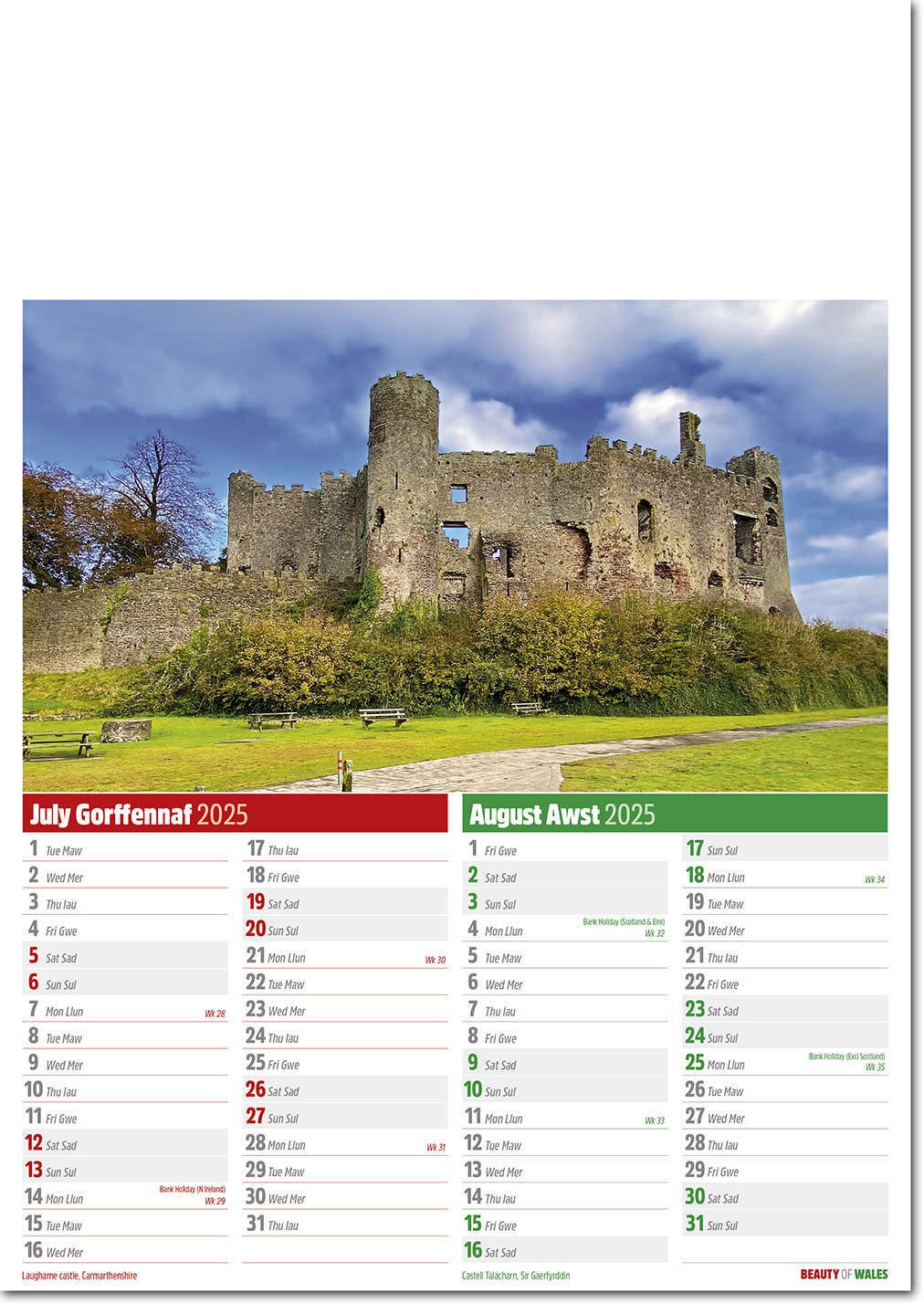 Beauty of Wales Calendar