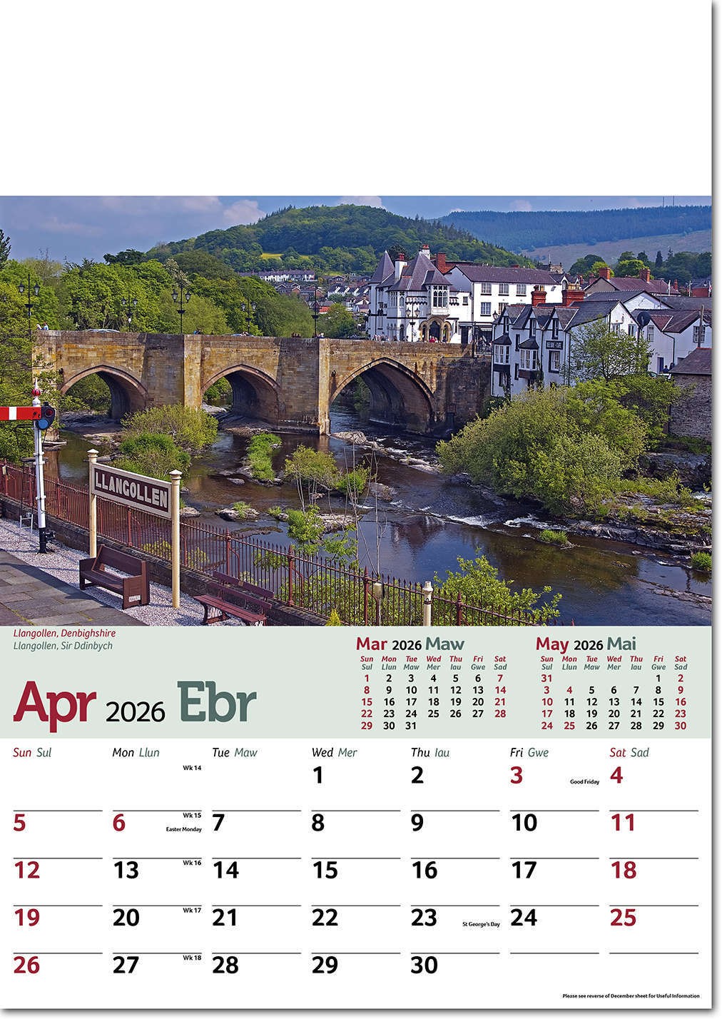 Tour of Wales Calendar