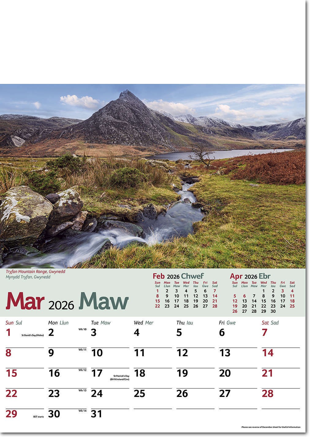 Tour of Wales Calendar