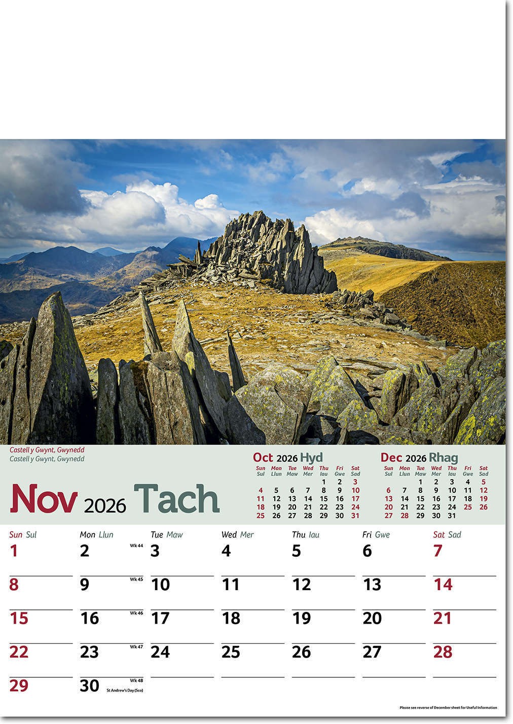 Tour of Wales Calendar